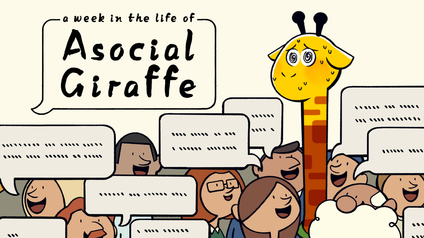 A Week in the Life of Asocial Giraffe looks like the most anxiety-inducing lo-fi game ever