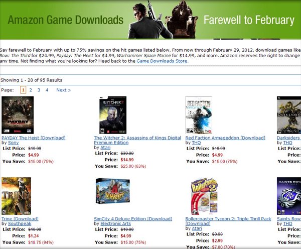 Amazon Farewell to February sale