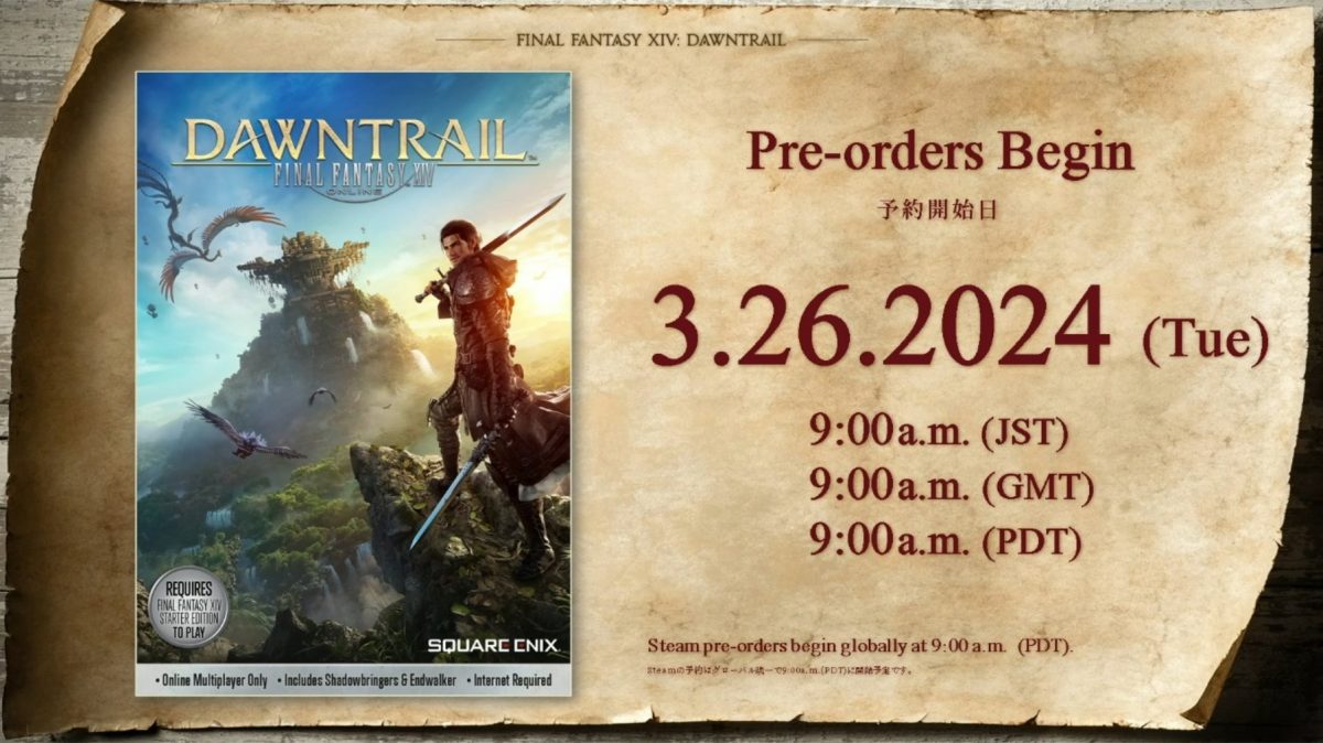 PAX East 2024 Final Fantasy XIV Dawntrail release date announced