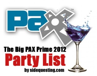 PAX Prime 2012 party list