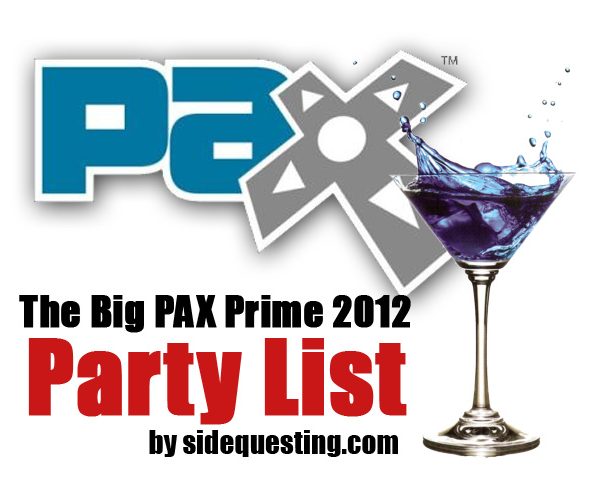 PAX Prime 2012 party list