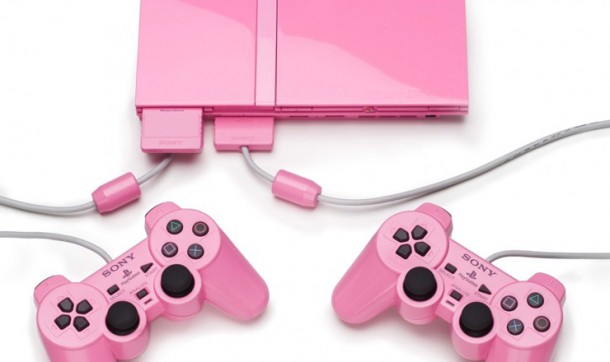 pink playstation 2