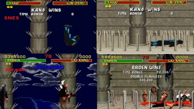 Mortal Kombat (Super Nintendo / Super Famicom) - (All Fatalities) 